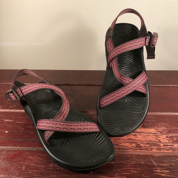 Chaco Shoes - Chaco's Women's Z/Volv Sandals Brown/Pink Size 11